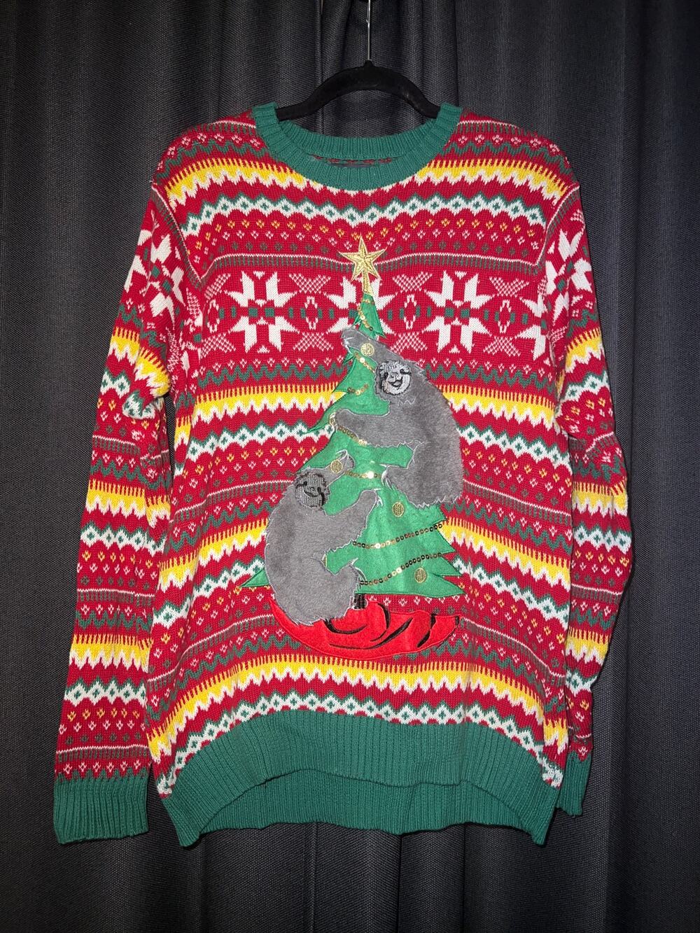 Ugly Christmas Sweater Xmas Size Small Sloth